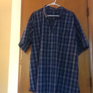 3XL George dress shirt never worn blue and white